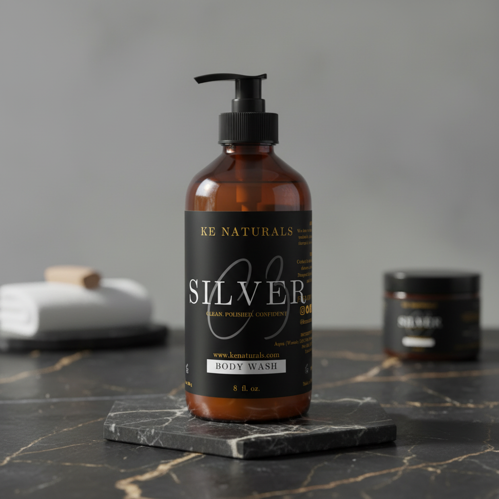 Silver Body Wash - Black Marble